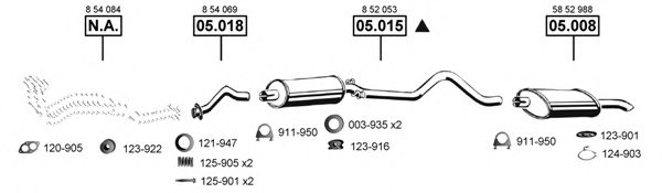 ASMET OP053205 Exhaust System